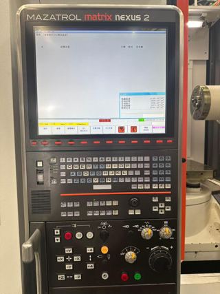 品牌：LG MAZAK双工位卧加
型号：HCN-6000IIL
年份：2018
系统：马扎克系统
主轴：BT50电主轴
主轴转速：10000rpm
刀库：43把链条式刀库
三轴行程：800/800/800mm
工作台：630*630
转台：一度一分
其他配置：带中心出水，后式排屑机，带日本大金油冷机-7
