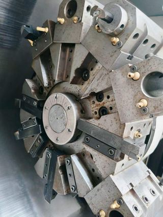 【现货】18年津上M08J-II数控车床
发那科Oi-TF系统｜8寸液压卡盘｜12工位刀塔
主轴最高6000转，整机重量3300kg
自带油雾收集器+自动排屑机
液压单元SHE-105D（1.5kW/4.0MPa）
日系经典机型，状态极佳！-5