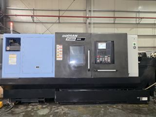 332，韩国斗山PUMA4005，A2-11主轴，过棒料117.5，配18寸三千里液压卡盘，主轴带齿轮箱 /重切神器，回转直径790，最大工件加工长度1042mm，两轴重型硬轨，12工位伺服液压刀塔,机床安装少用，新机品质精度。-1