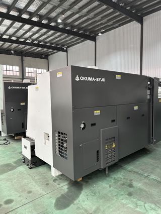 343，北一大隈LBR-370-e数控车床，同款3⃣️台
OSP- P300LA-e系统
8寸卡盘，12工位刀塔，带尾座
X/Z轴行程:260×1020mm
最大回转直径;530mm
最大加工长度:1000mm
主轴最大转速:4500r/min
2023出厂-9