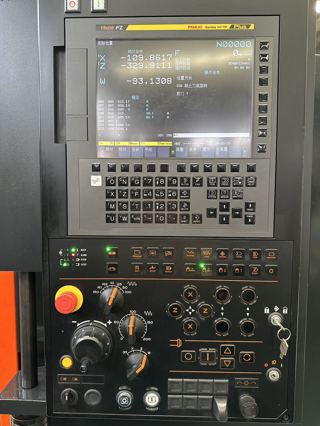 348，马扎克QTE‑300L加长版数控车床
10寸液压卡盘、12工位，带液压尾座
发那科Plus系统，转数5000rpm
主轴通孔Φ91mm，最大棒料Φ80mm
床身最大回转直径：695mm
最大加工直径Φ340mm
最大加工长度：1054mm
X/Z轴行程：215*1055mm
快移30m/min，带排屑器
整机净重：5000kg，2021年出厂-2