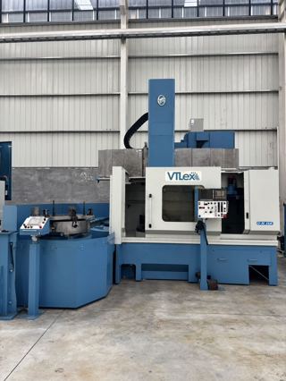349，日本OM VTLEX915立式数控车床
 同款4台，双工位，带光栅尺
2014年出，16把刀
FANUC31i-MODEL B系统
XZ行程：2300*800mm
最大回转直径：1250mm
车削直径：1000mm
最大车削外径1000mm
最大加工高度800mm
工作台直径915mm，工作台承载能力1500kg
主轴最大扭矩5370nm
最大车削力25000N
主轴传动方式为带传动，导轨类型为硬轨
外形尺寸5200×6000×4000mm-1